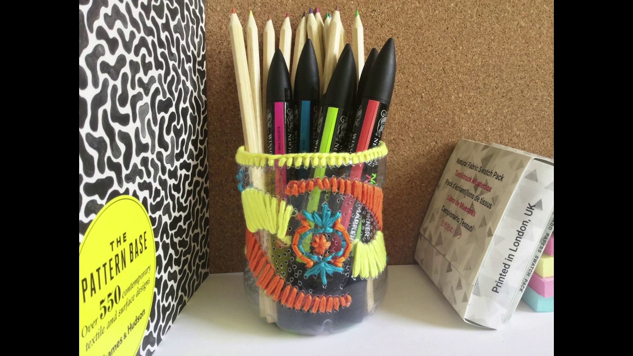 Embroidered Recycled Plastic Pots